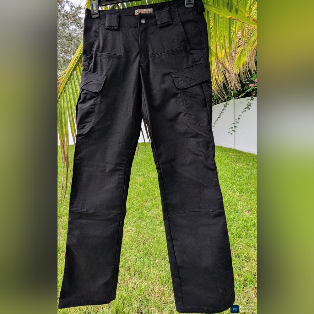 5.11 Tactical Stryke Black Cargo pants Size 6 Long NWOT
